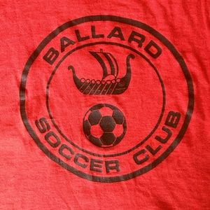 Vintage Screen Stars 80s single stitch tee youth 14-16 Ballard Soccer Club